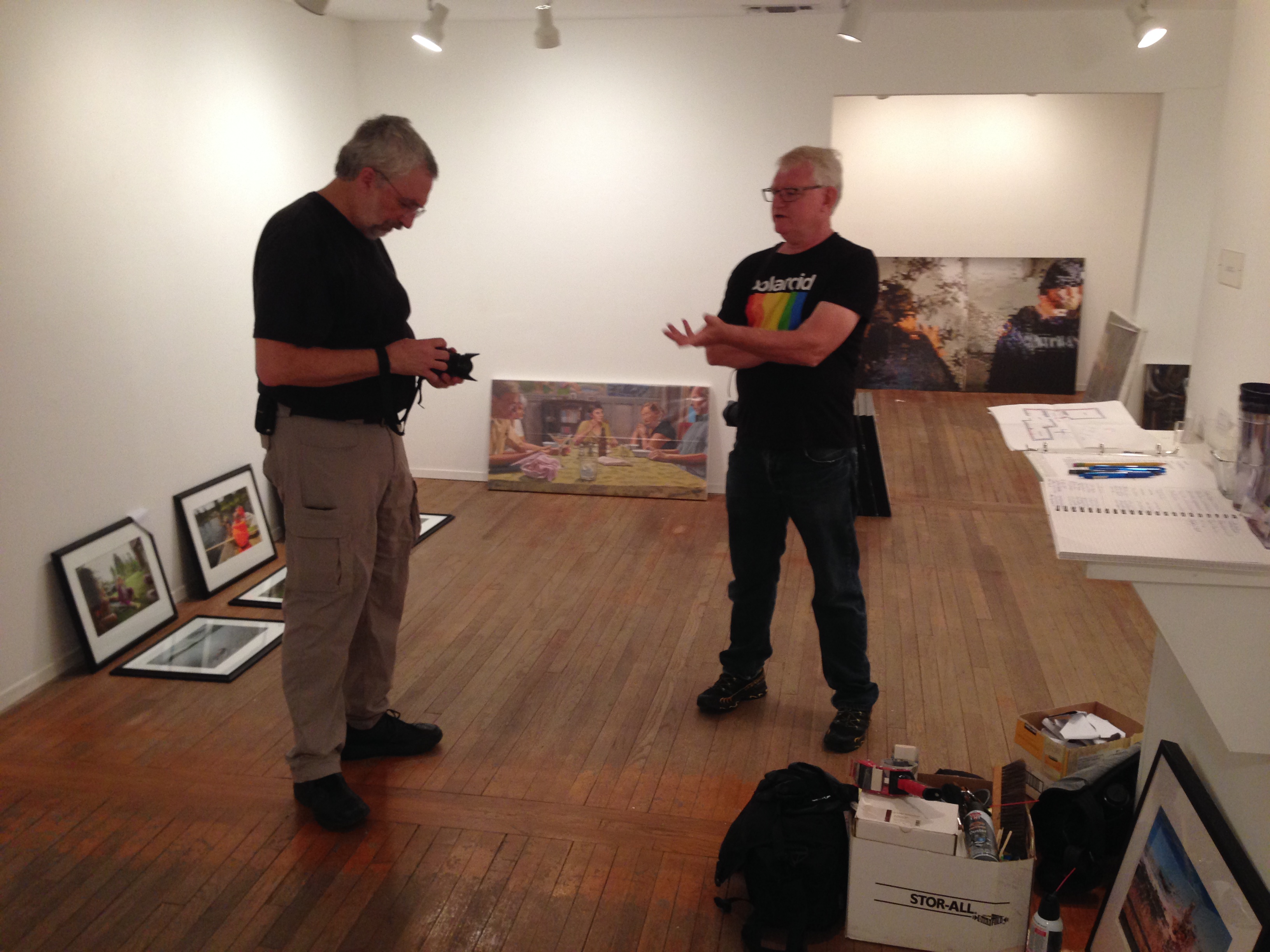Hanging the show at Gallery 414